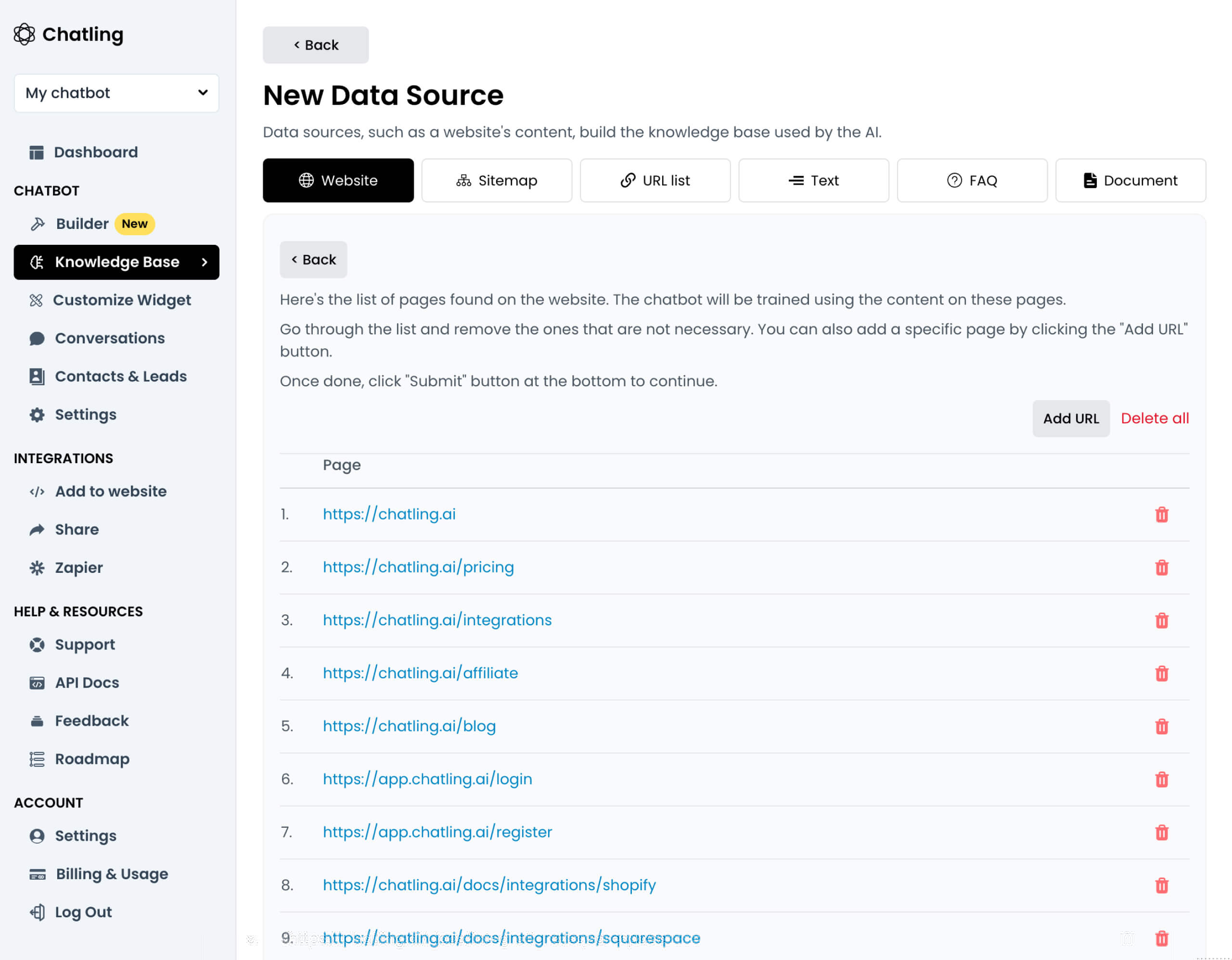 No Code AI Chatbot For Your Website Chatling