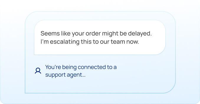 Seamless human handoff