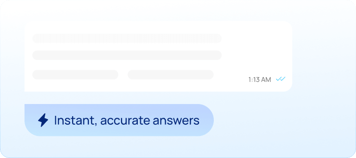 Answer customers instantly