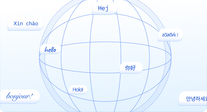 Support customers in any language